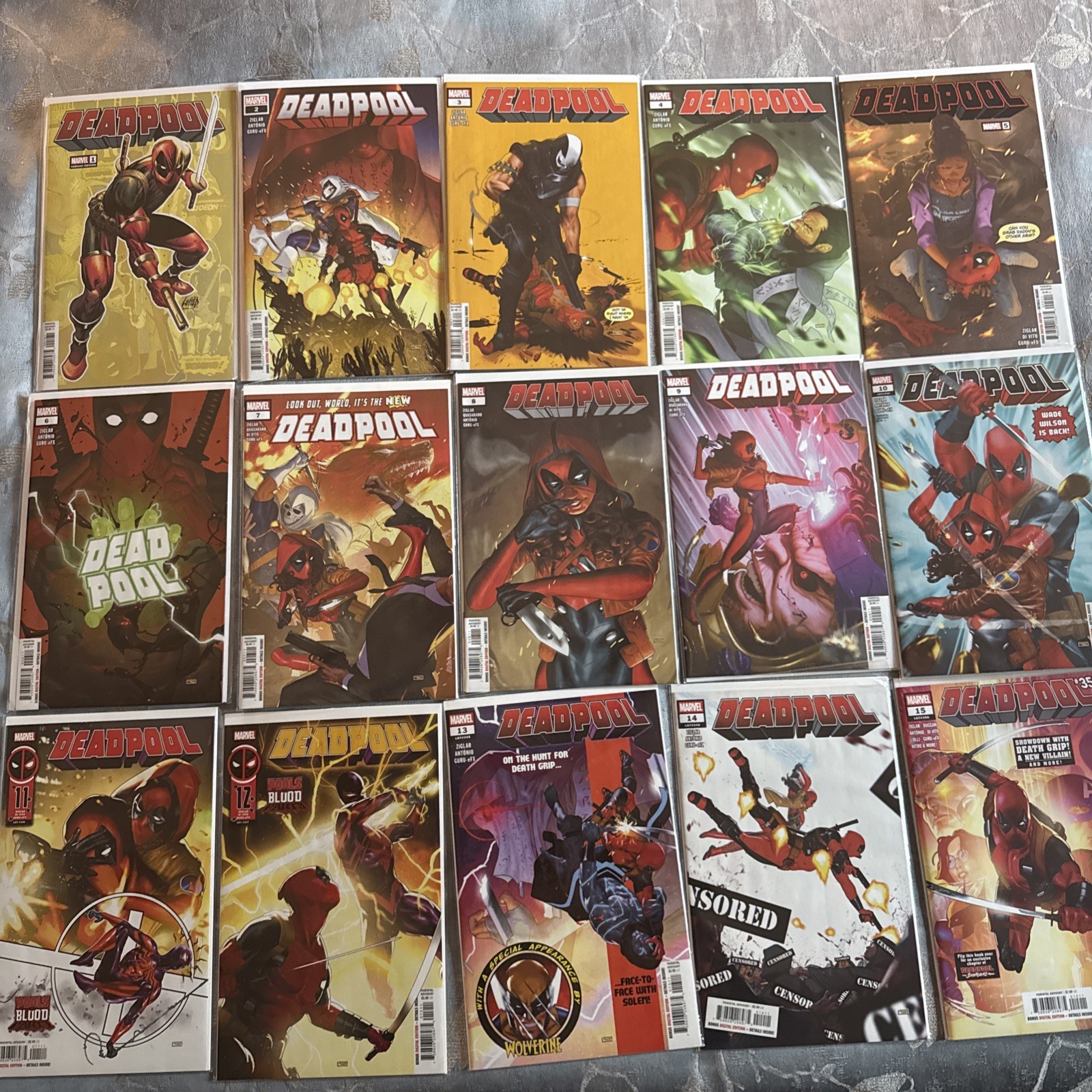 Deadpool #1-15 Complete Set Marvel Comics (2024) Ziglar 1st Print
