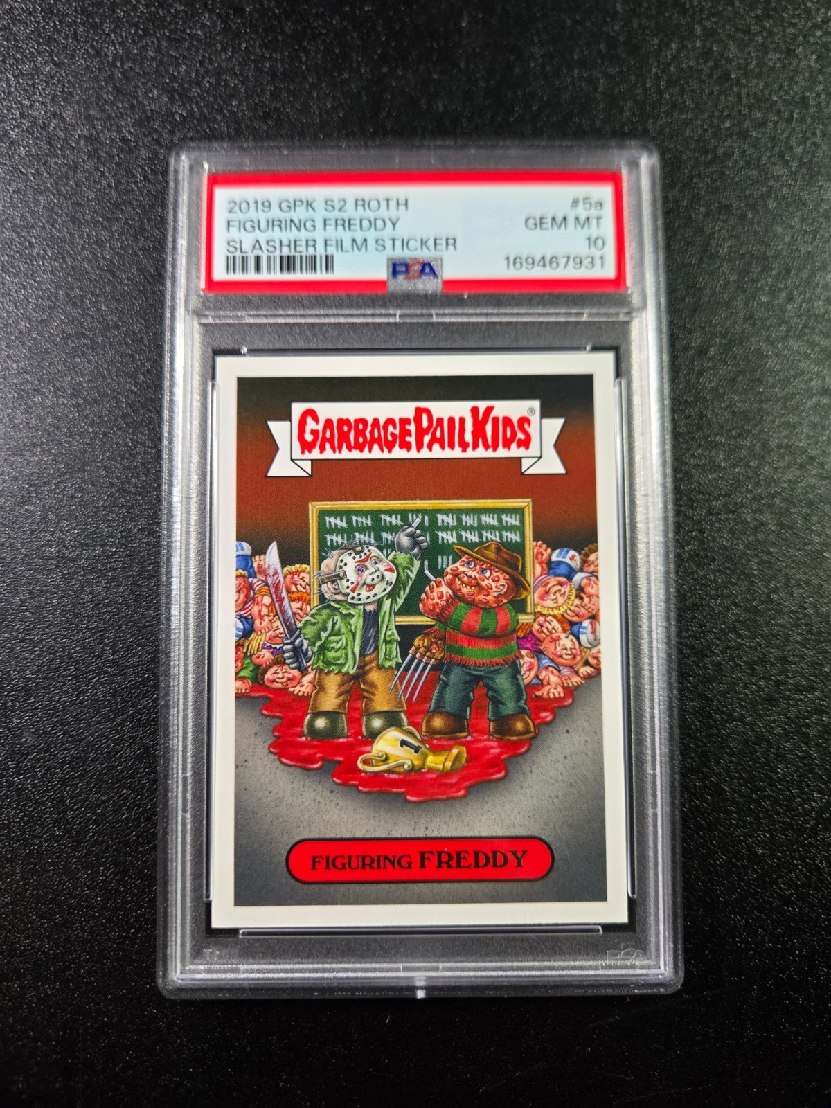 PSA 10 Freddy vs Jason Voorhees Freddy Krueger Spoof 2019 Garbage Pail Kids Card