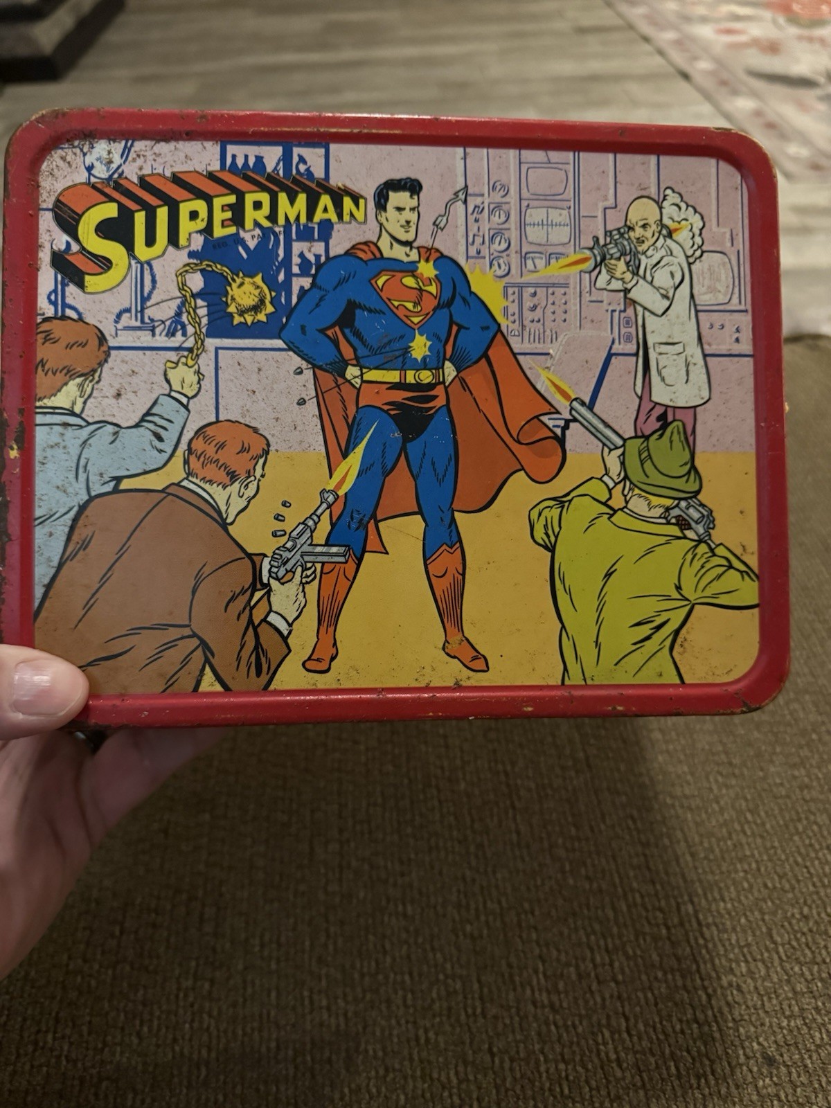 Vintage Superman 1967 Lunchbox No Thermos Vintage Superman 1967 Lunchbox No Thermos