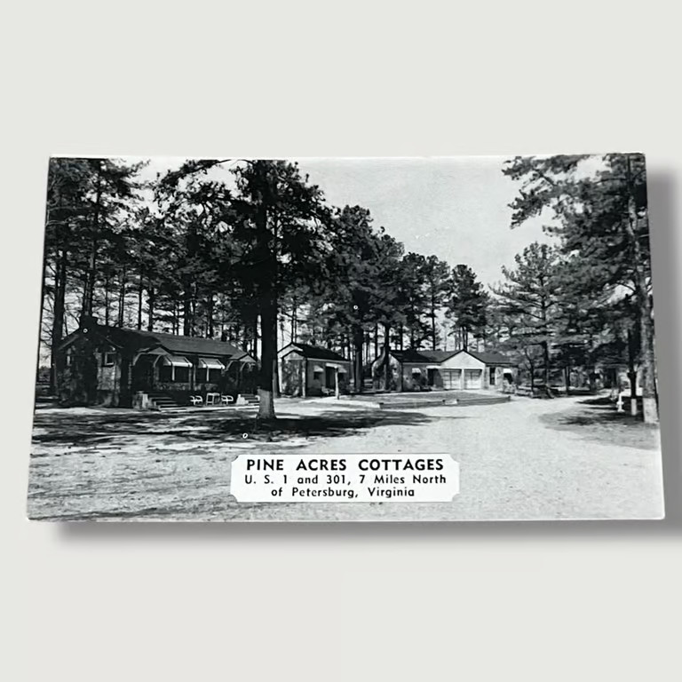 Postcard Pine Acres Cottages Petersburg Virginia Chrome Card D633