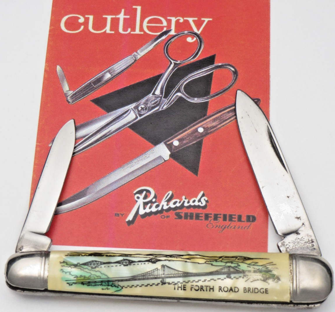 Vintage RICHARDS SHEFFIELD ENGLAND Sleeveboard Penknife - Souvenir Knife