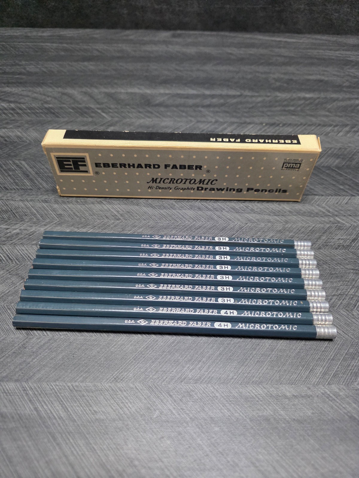 Eberhard Faber Microtomic Hi Density Graphite Drawing Pencils 600 3H/4H Lot of 9