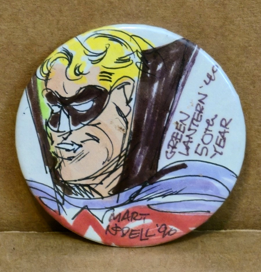Martin Mart Nodell Green Lantern 50th Anniversary Promo Pinback Button 2.25\