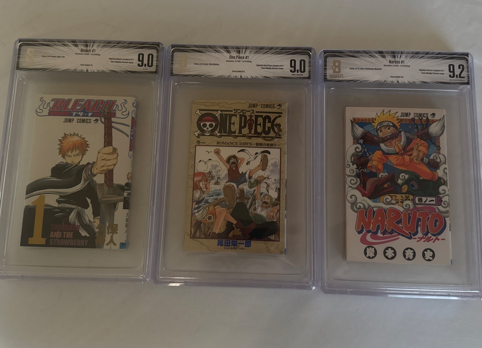 The big Three First Print Naruto Bleach One Piece