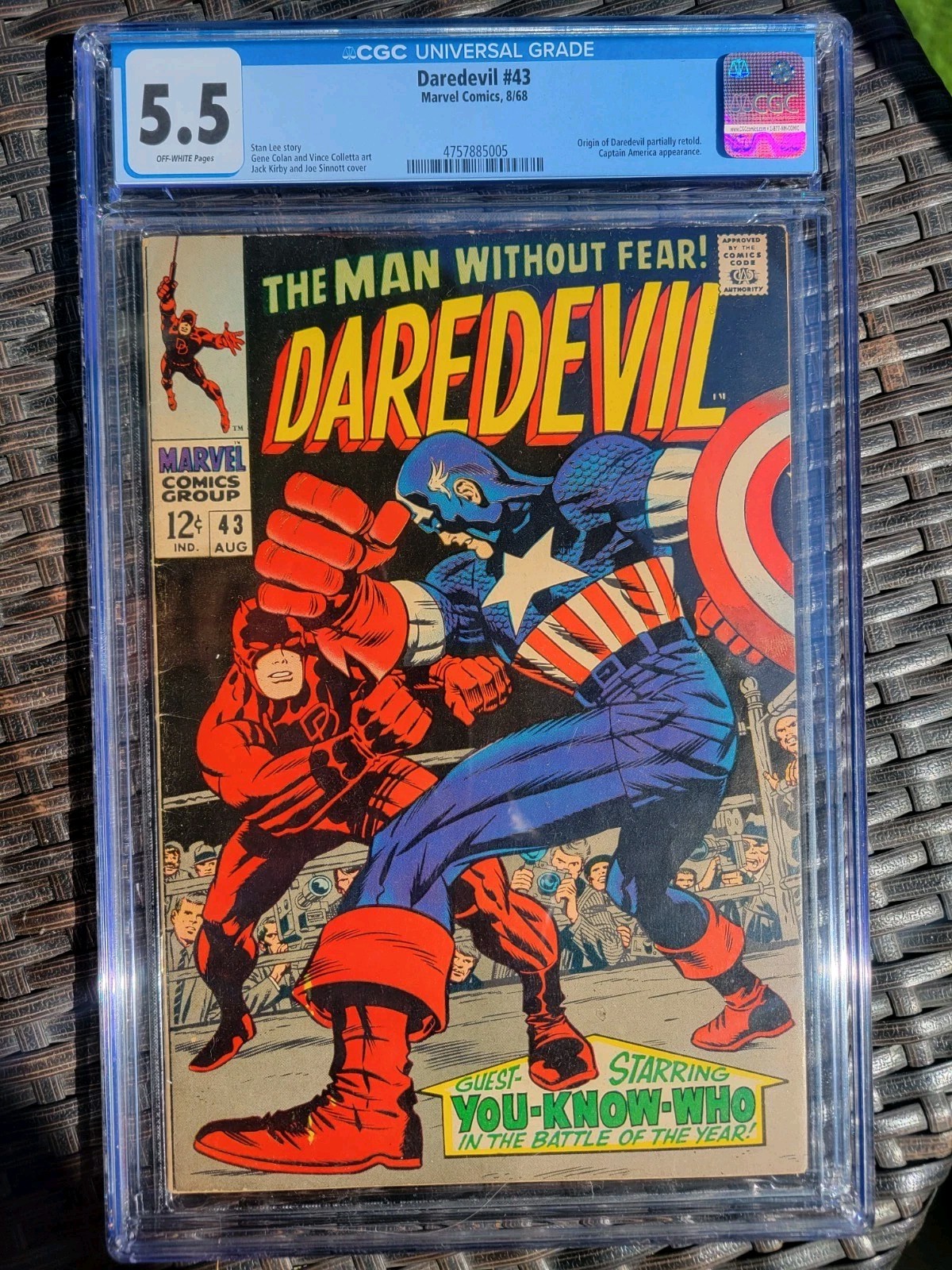 DAREDEVIL #43 (Marvel Comics August 1968) CGC 5.5 UNDER GRADED