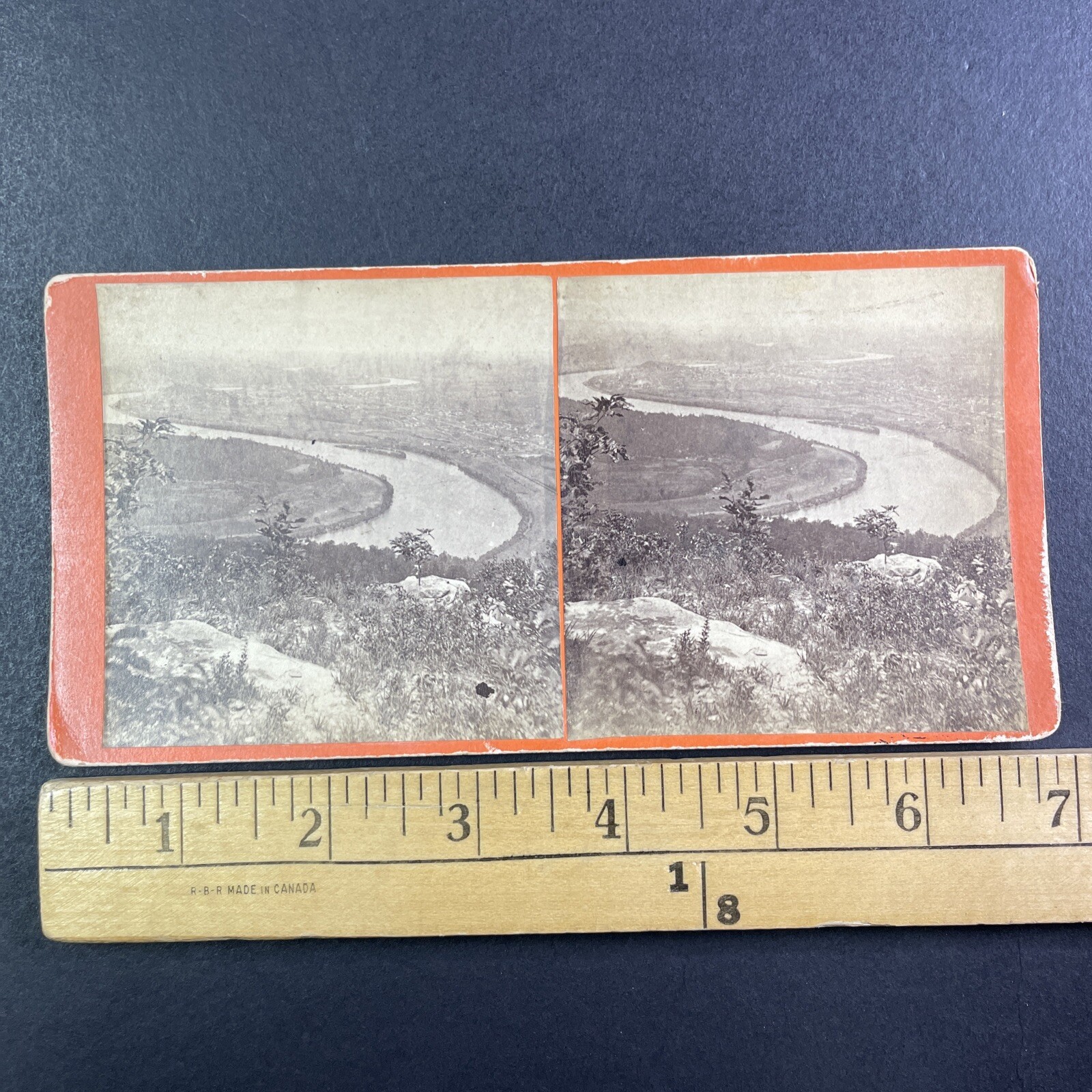 Lookout Mountain Chattanooga Tennessee Stereoview J.B. Linn 1870s Flat Mount