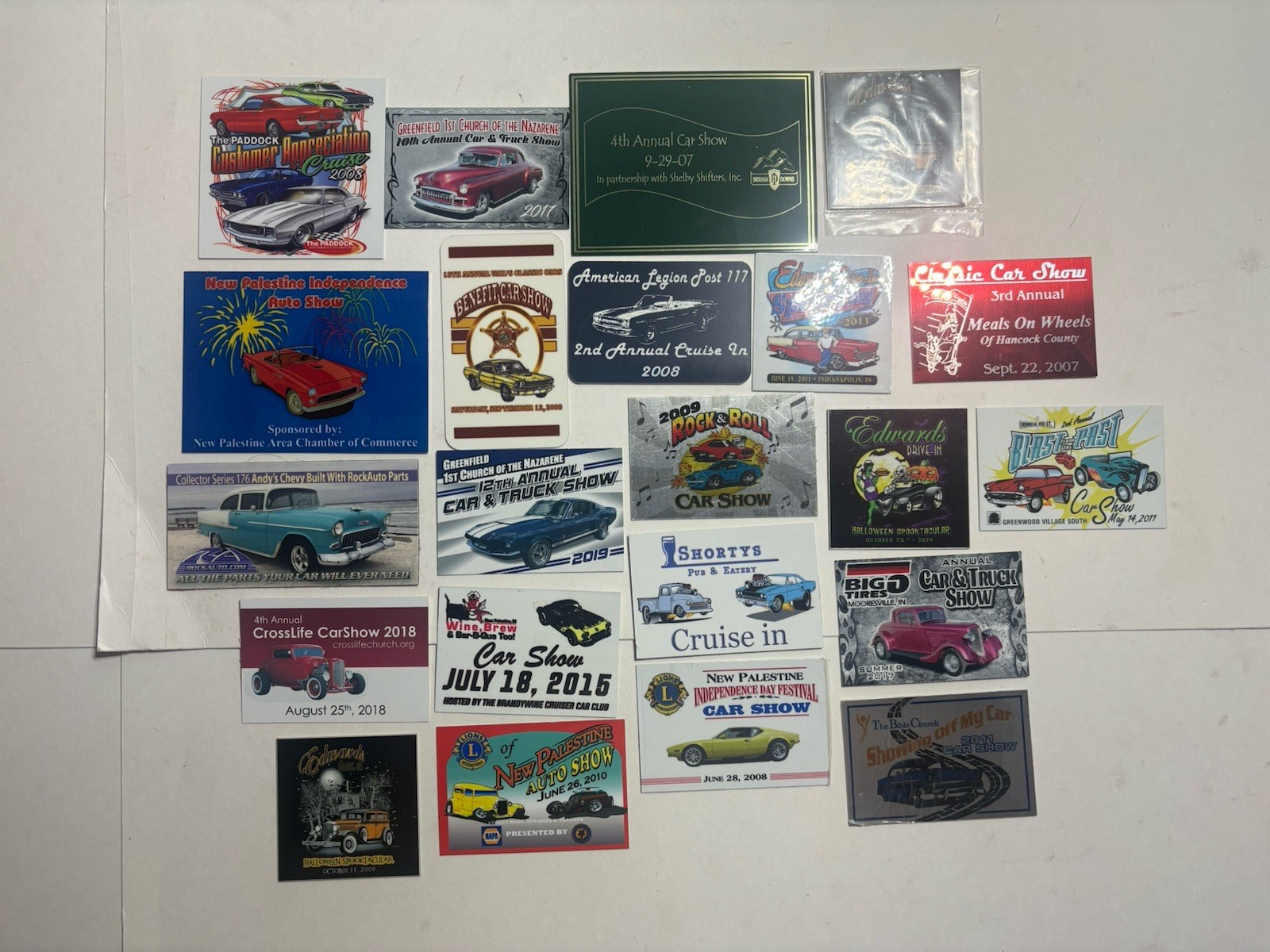 Vintage 2000s Car Show Metal Collectible Memorabilia Hot Rod Rock Roll Lot