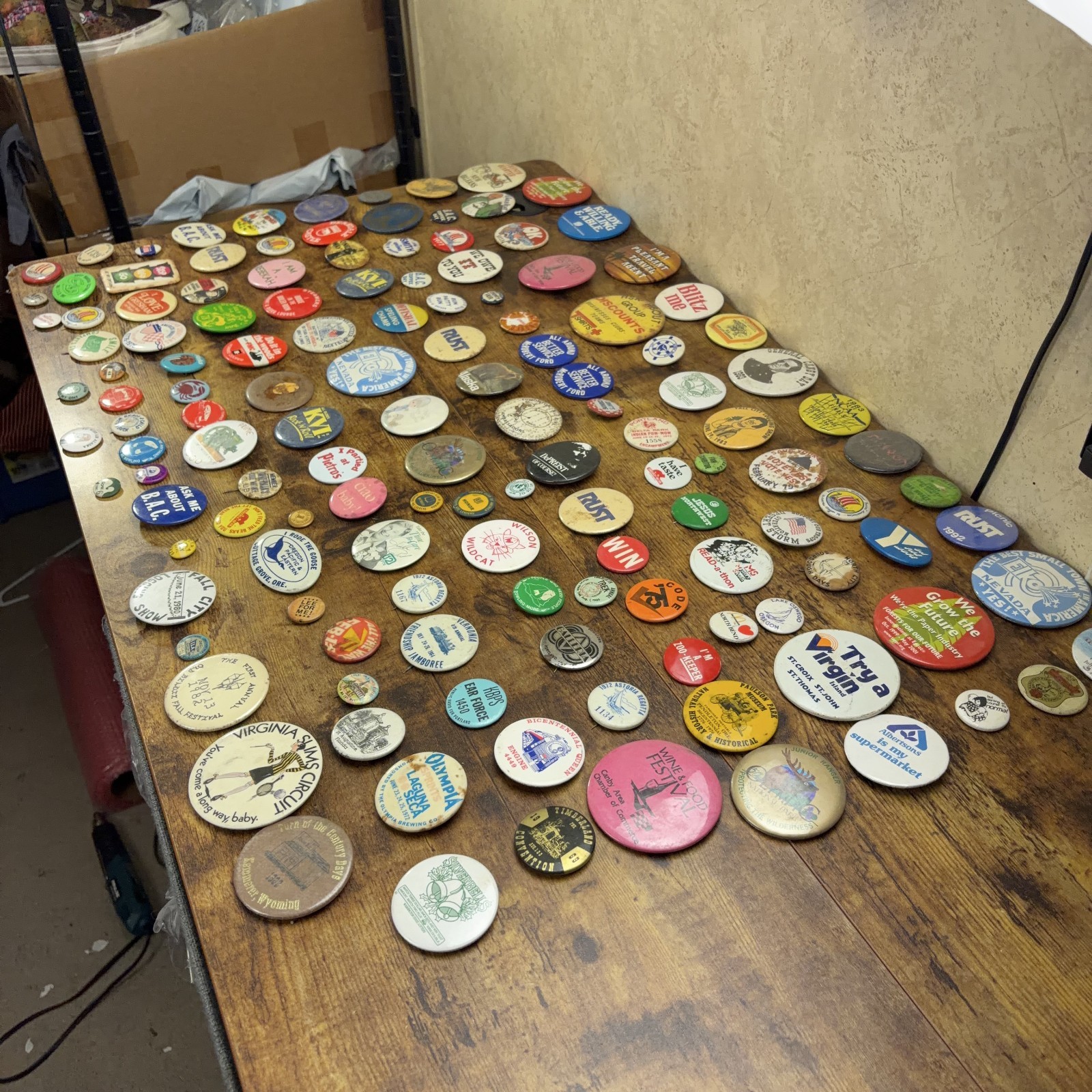 Vintage Pinback Button Lot 138 Pins Total Vintage Pinback Button Lot 138 Pins Total