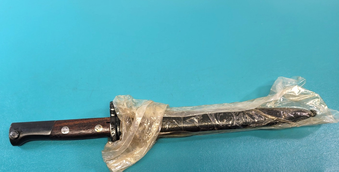 MINT Yugoslavian 1948 Bayonet Knife  + Sheath in Grease Matching S/N#    TR1482