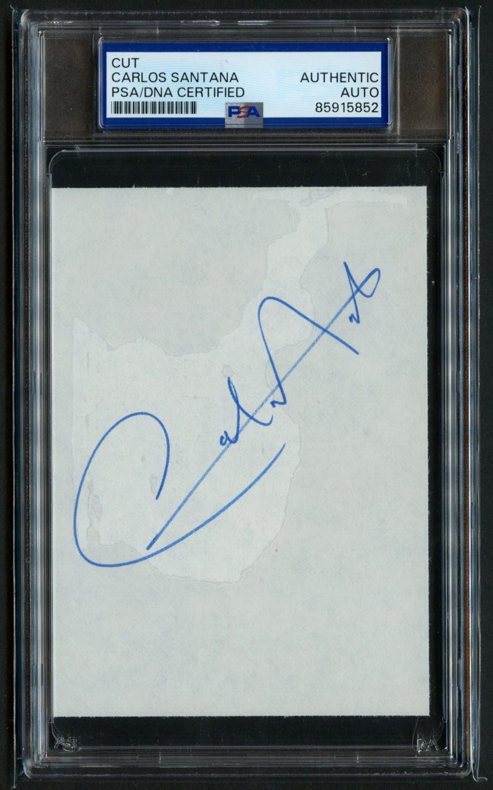 Carlos Santana signed autograph 3.5x5 Guitarist / Woodstock Cut RC PSA Slabbed