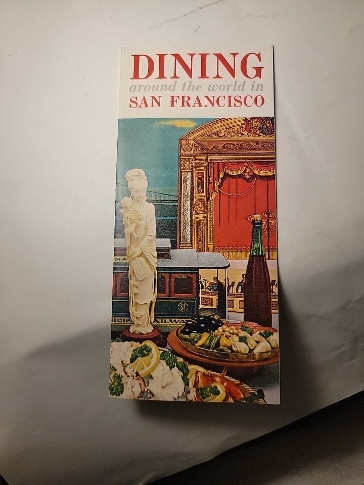 ORIGINAL Vintage 1967 San Francisco Dining Guide Brochure