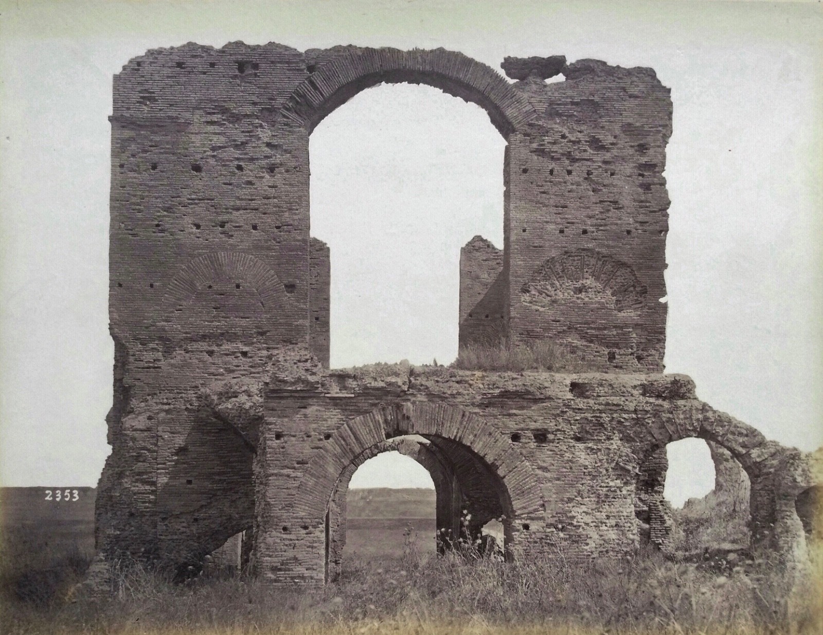 C. B. Simelli, Ruined Building (2353), Rome, Italy, Original Albumen Print