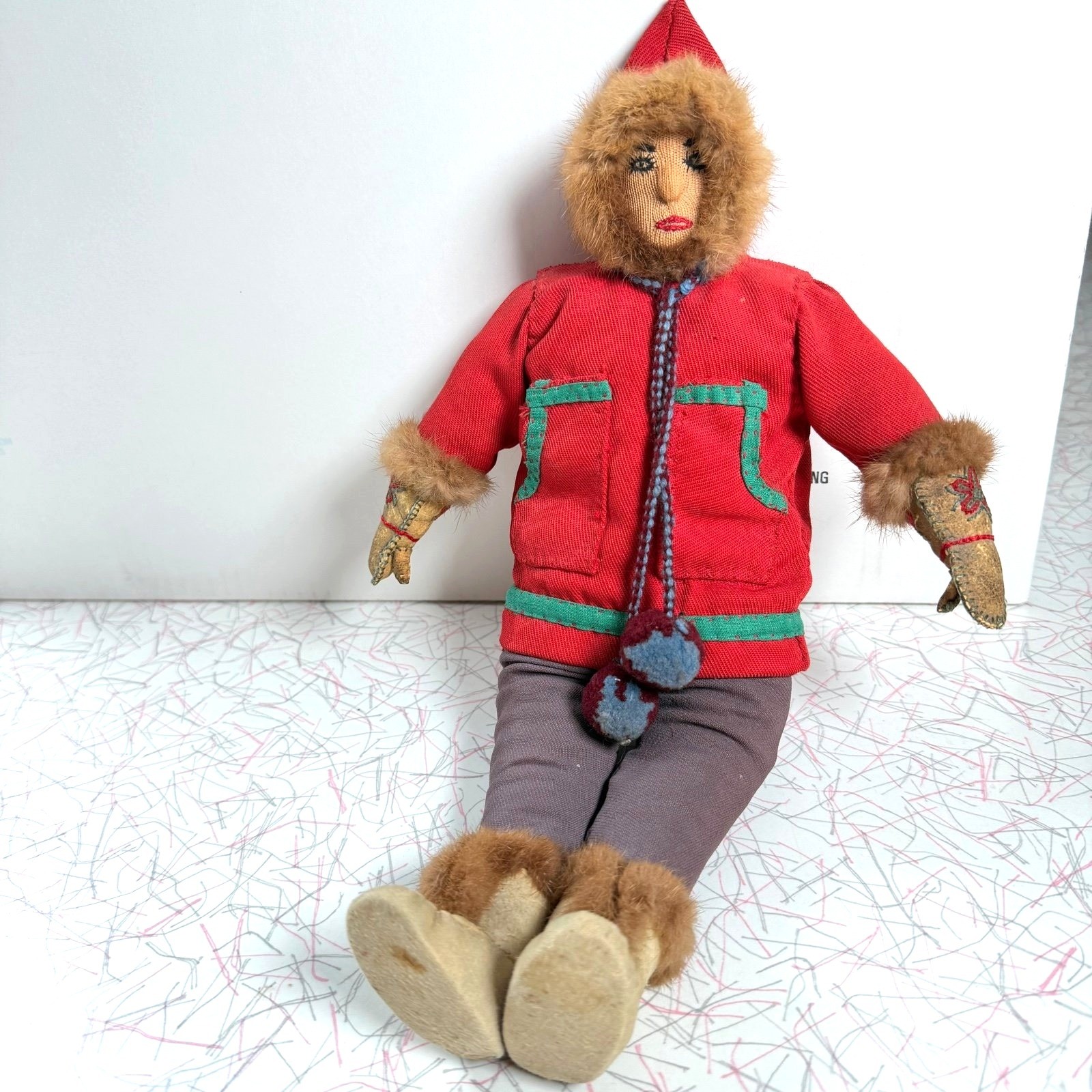Vintage Handmade Inuit Eskimo Doll 10