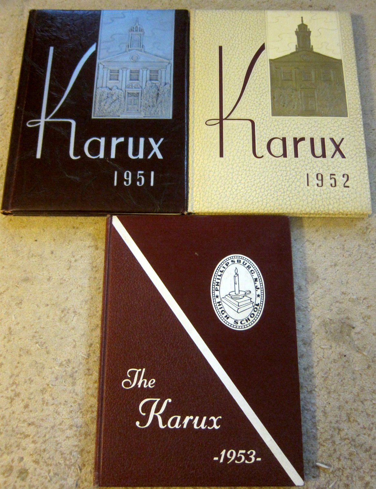 The Karux- Phillipsburg High School Phillipsburg New Jersey Yearbooks 1951-1953