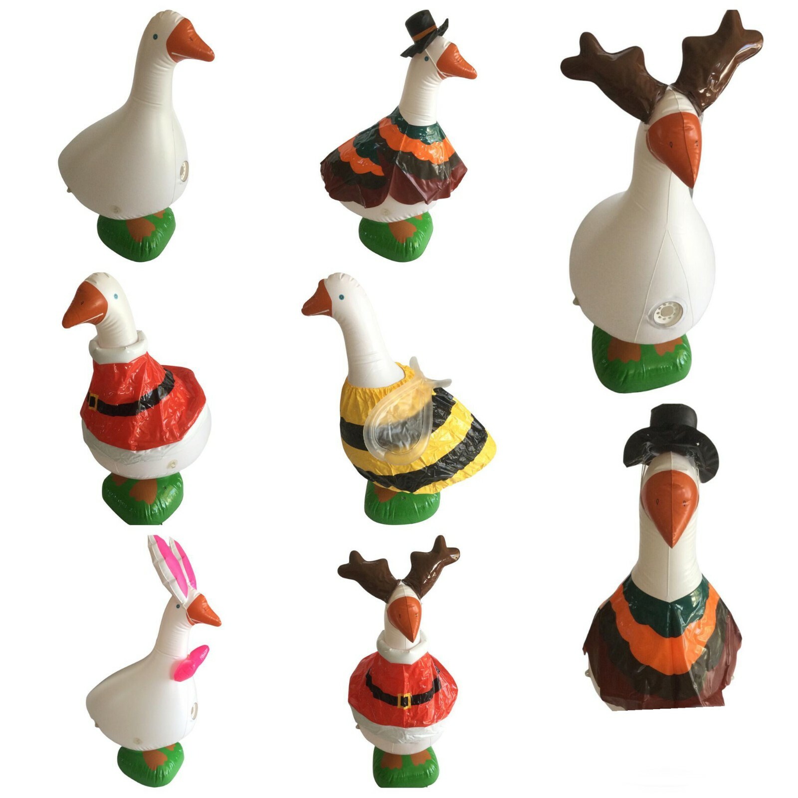VTG 90s Inflatable Goose Christmas Thanksgiving  Easter Lawn Decor Light Up 3 FT