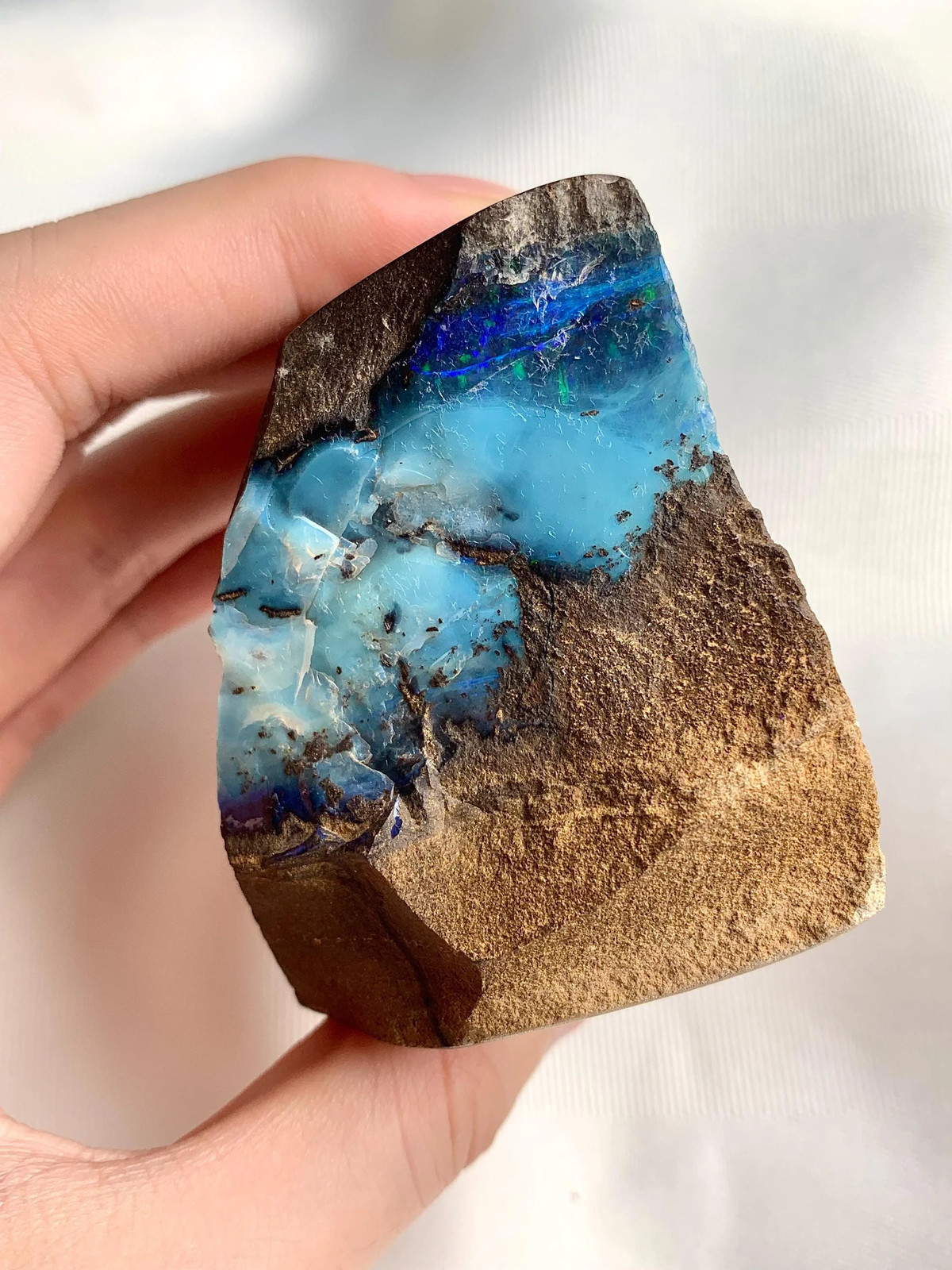 Australian Boulder Opal — Raw Ironstone Specimen Piece