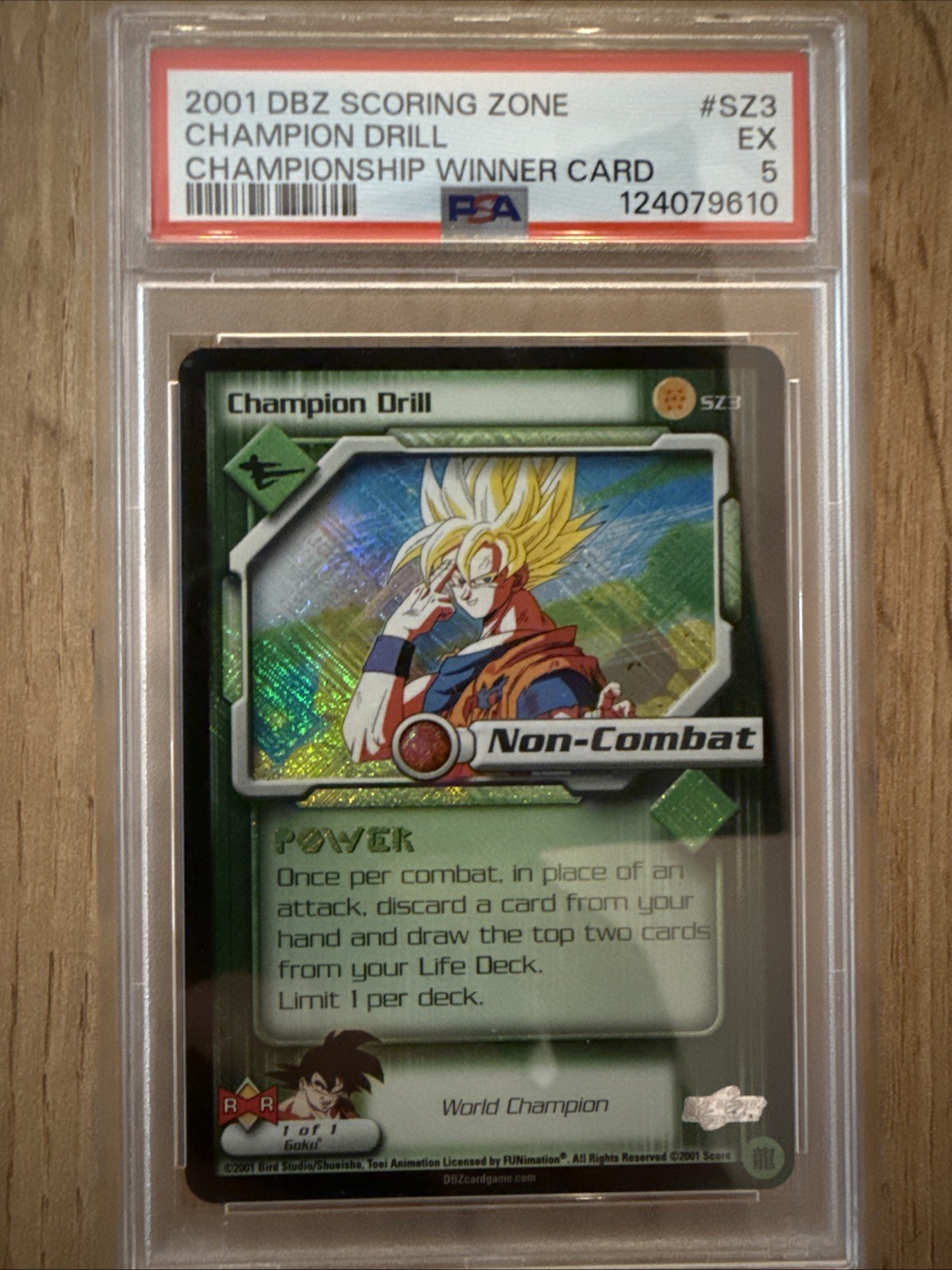 2001 SCORE DRAGON BALL Z SCORING ZONE #SZ3 CHAMPION DRILL PSA 5