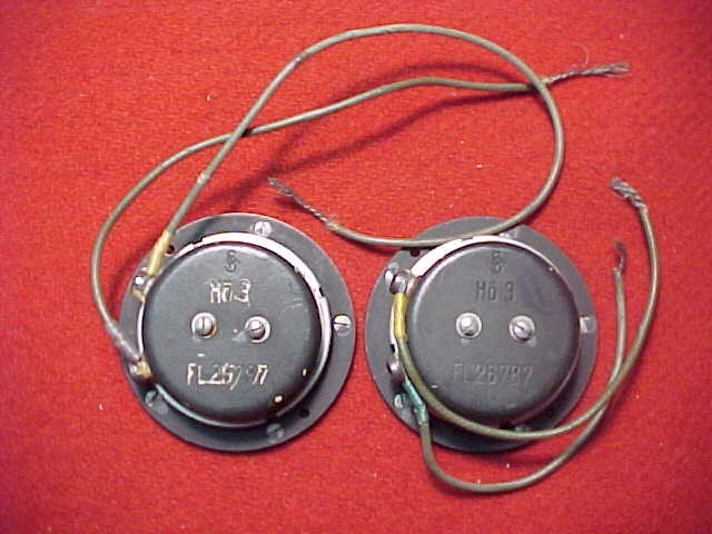 WWII GERMAN LUFTWAFFE FLIGHT HELMET AVIONICS ~ PAIR OF EARPHONE INSERTS ~PAIR #3