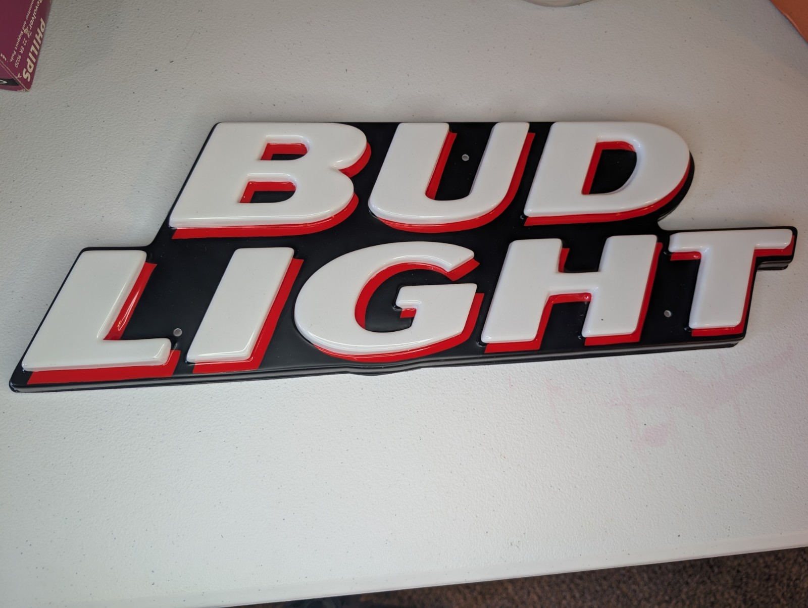 New Old Stock Bud Light Plastic Beer Sign 22\