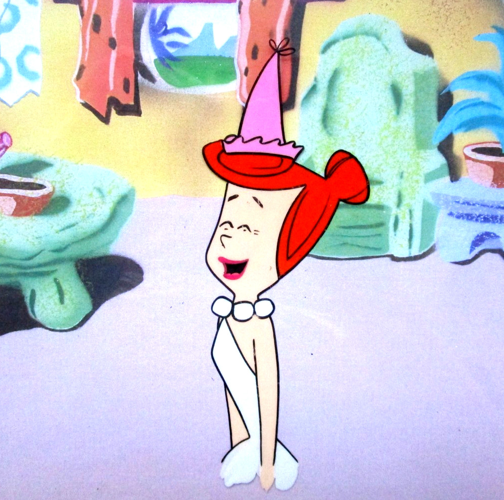 1960s vintage WILMA  FLINTSTONES HANNA-BARBERA ORIGINAL  PRODUCTION CEL fred