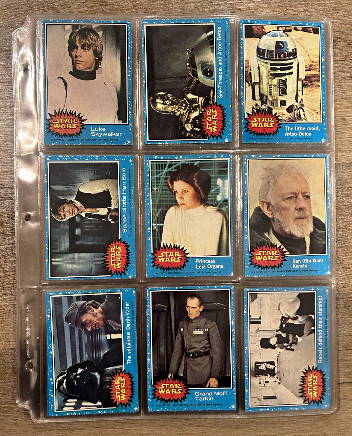 1977 Topps Star Wars Series 1 Complete 66 Card Set + All 11 Stickers