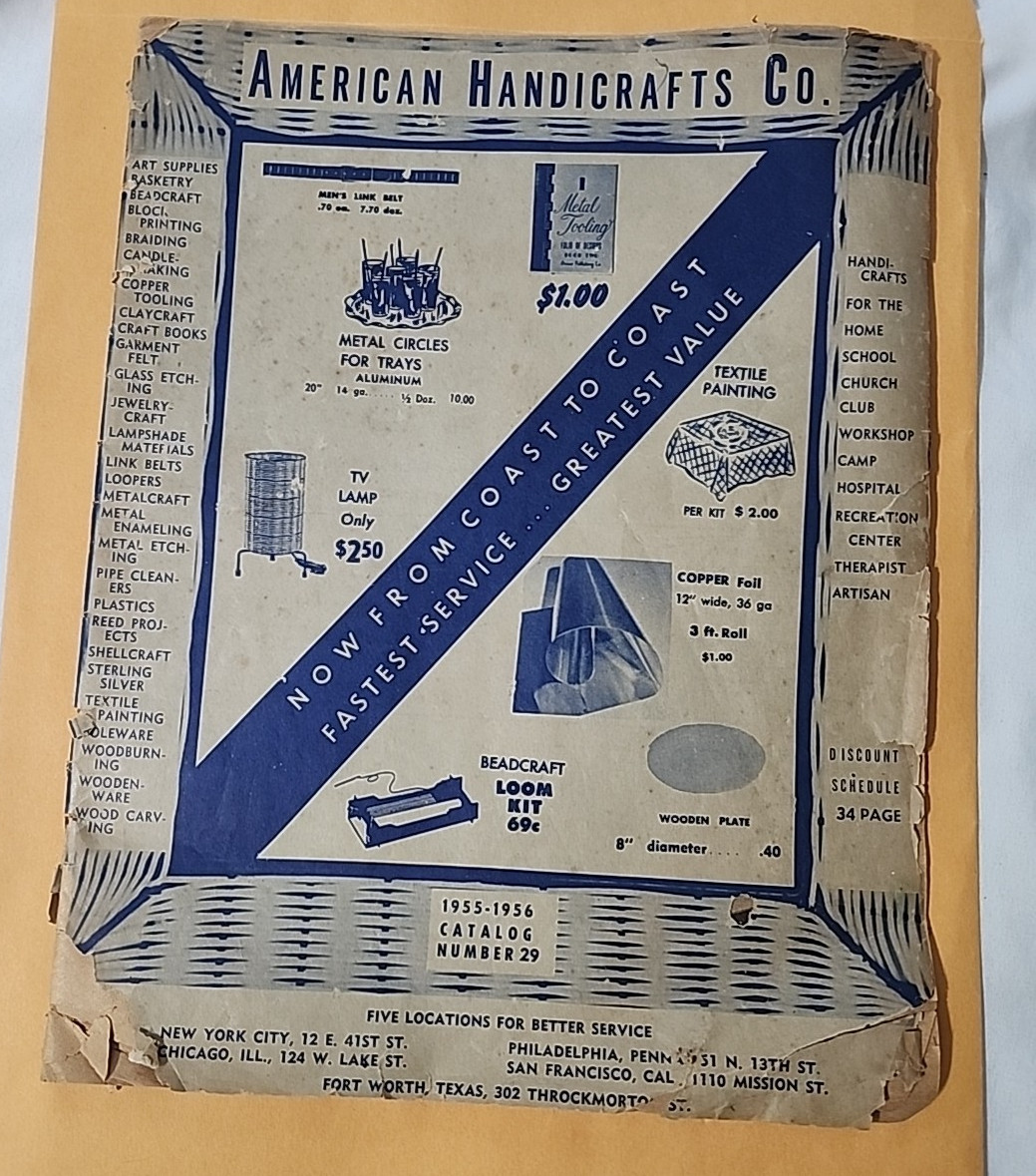 Vintage 1955 American Handicrafts Co Catalog 29