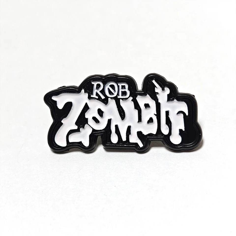 Cartoon Punk Slogan Letters Rob Zombie Enamel Metal Funny Lapel Pins Badges