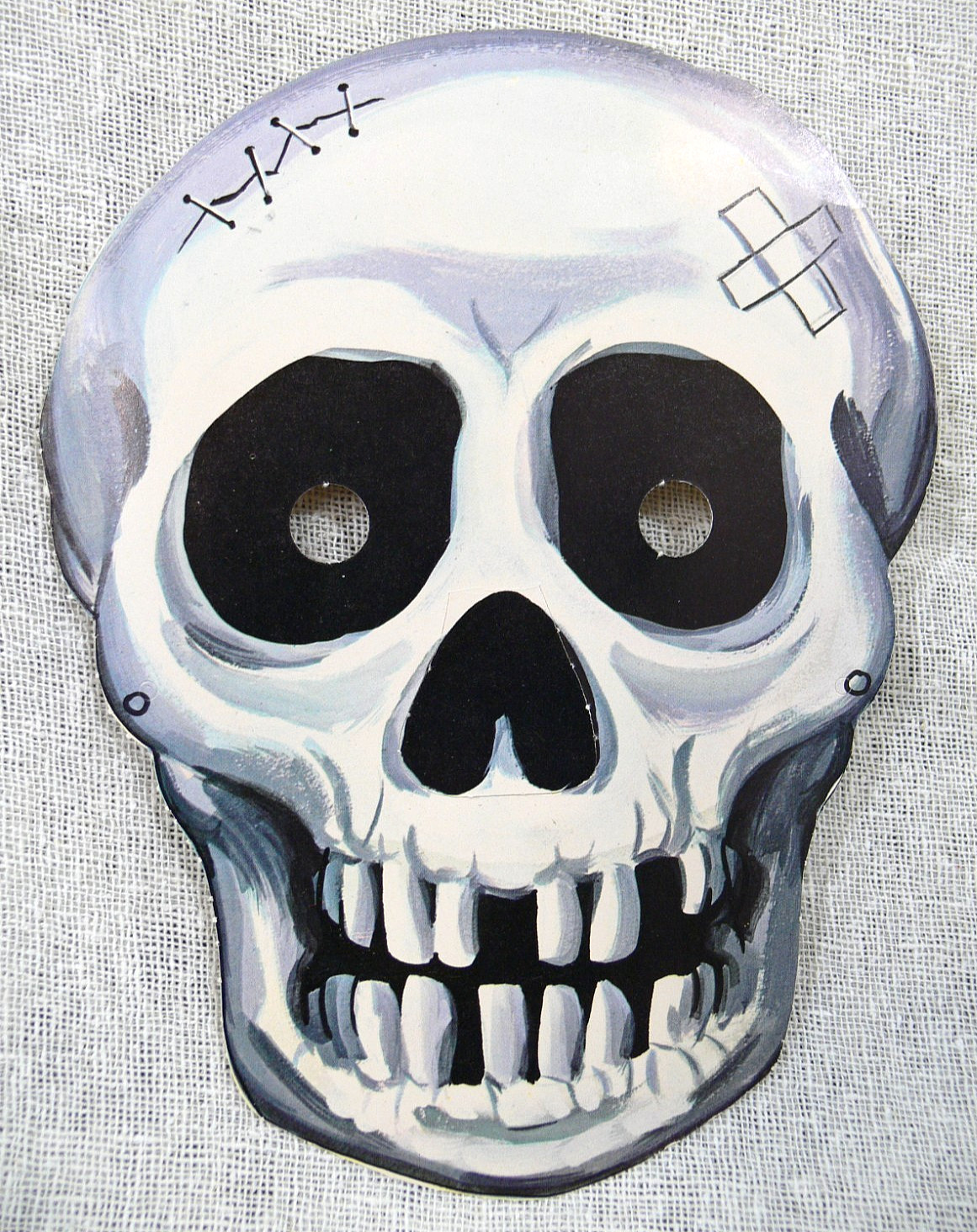 Vintage 1963  Eureka  Universal Pictures  Skull Halloween Mask Die-Cut Punch-Out