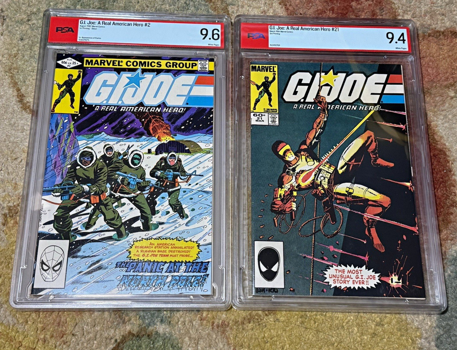G.I. Joe A Real American Hero #21 Third Printing PSA 9.4 & #2 PSA 9.4