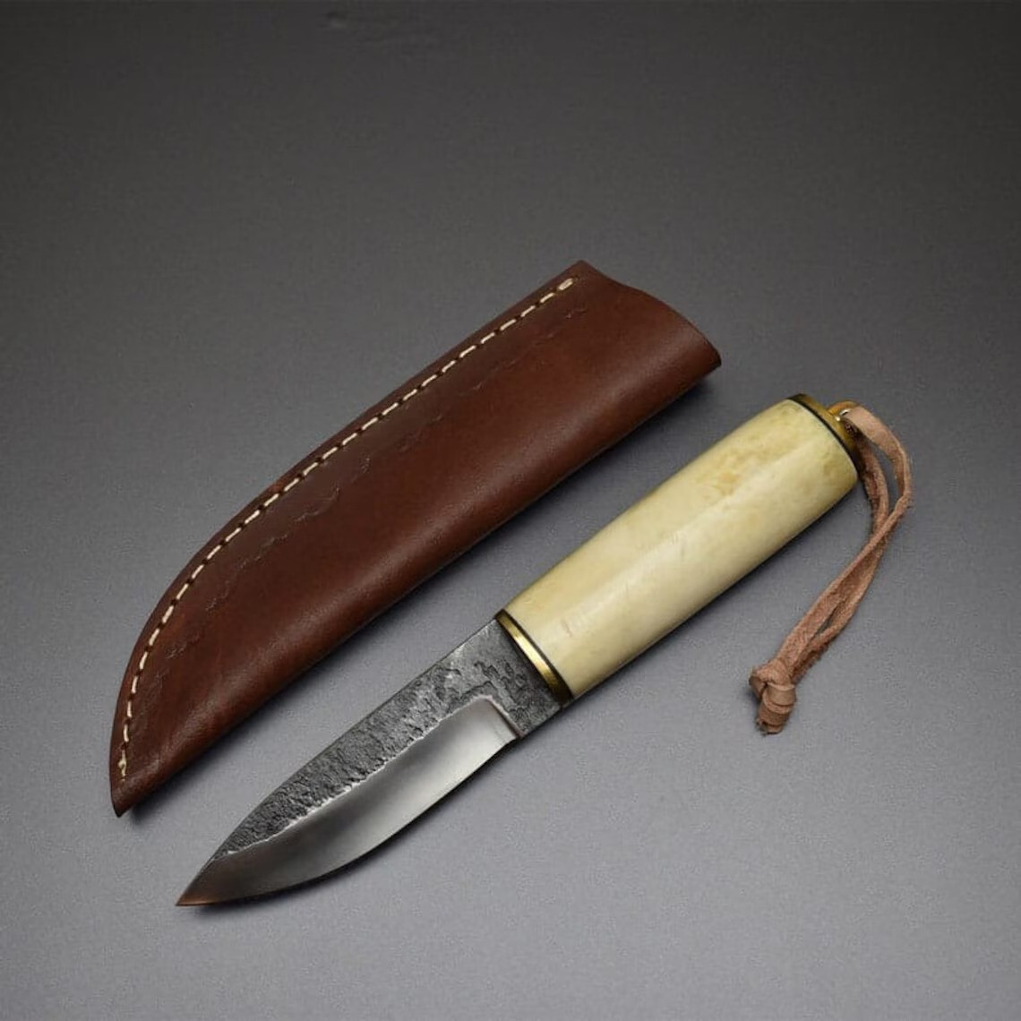 Custom Yakut handmade knife, Forged knife for hunting and fishing with Sheath.
