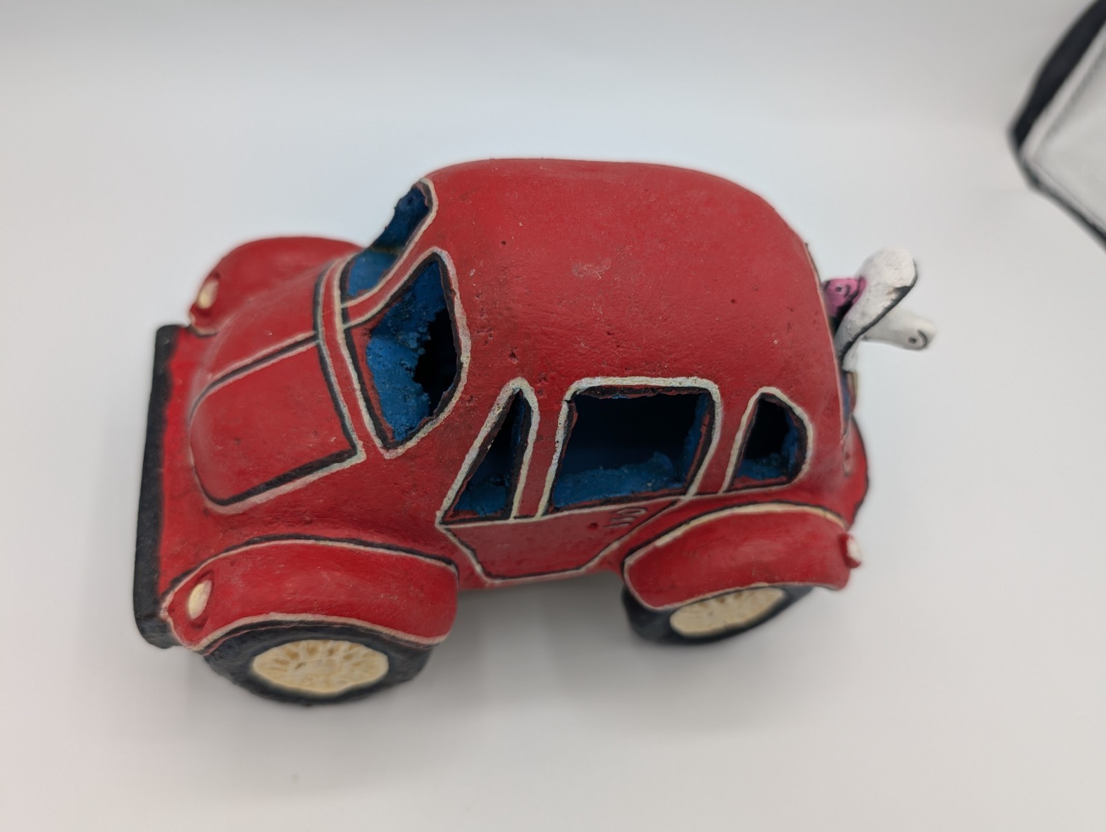 Vintage RARE 60s Mexican Folk Art Artist Candelario Medrano  JJRM POTTERY VW BUG