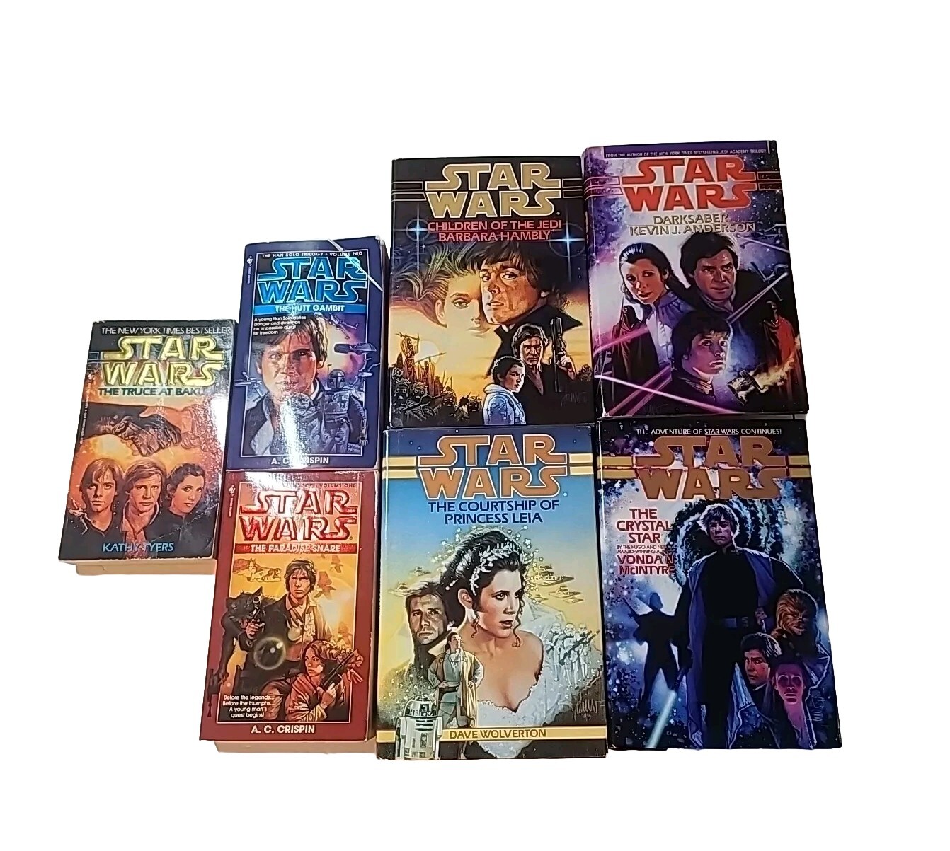Star Wars  Book lot 7.  4 Hardcover 3 Softcover Bantam Vintage 