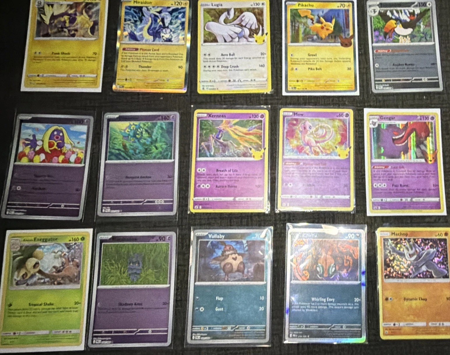 Pokémon TGC Lot of 15 Holo,  Reverse Holo, and Celebrations TCG Cards
