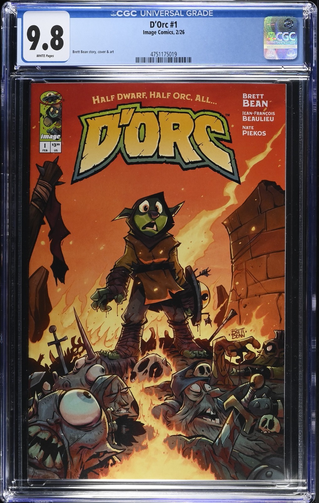 D’orc Dorc #1 Cover A Brett Bean First Print CGC 9.8 Image Comics 2026