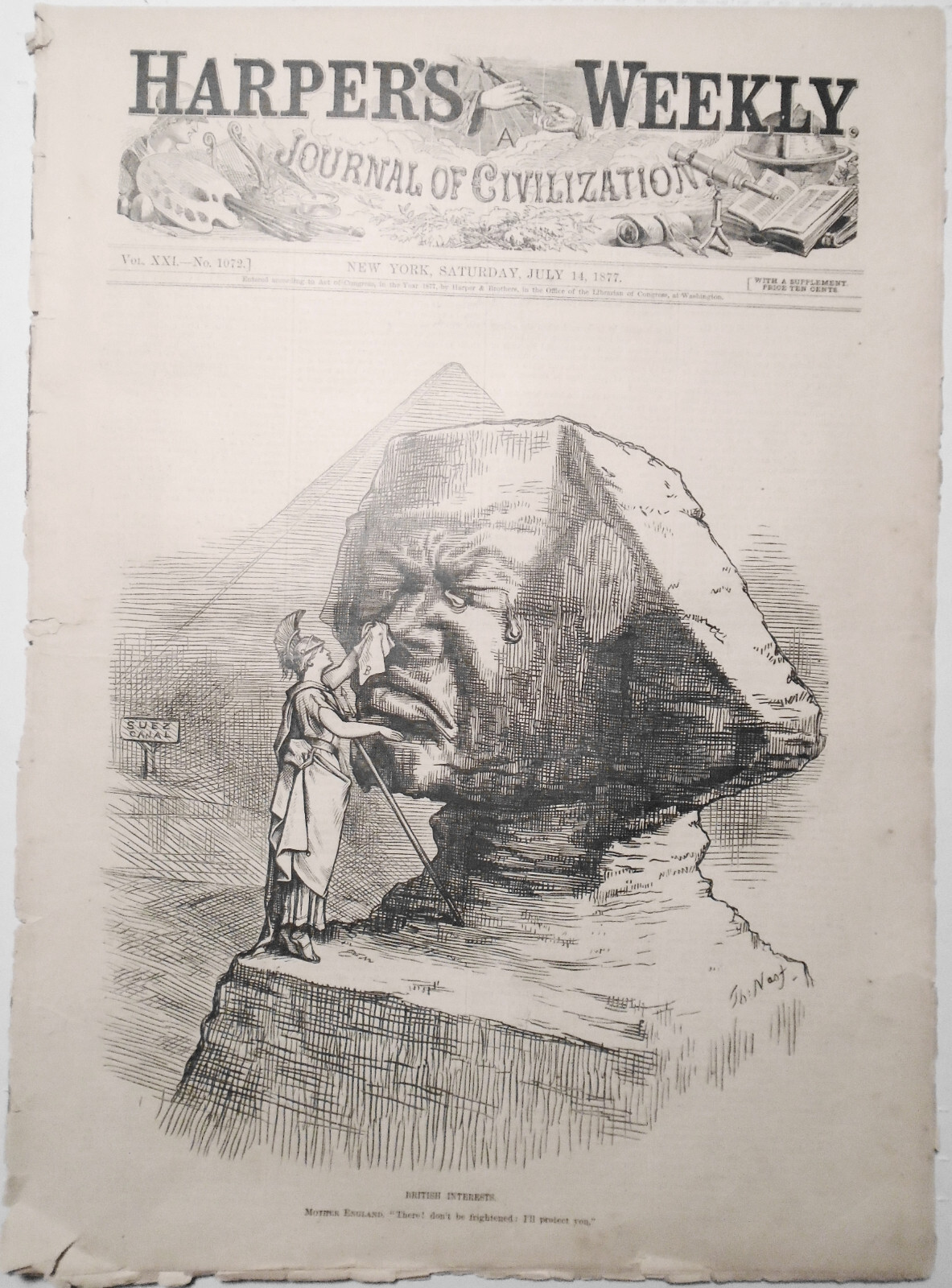 Harper\'s Weekly July 14, 1877 - Original - The \