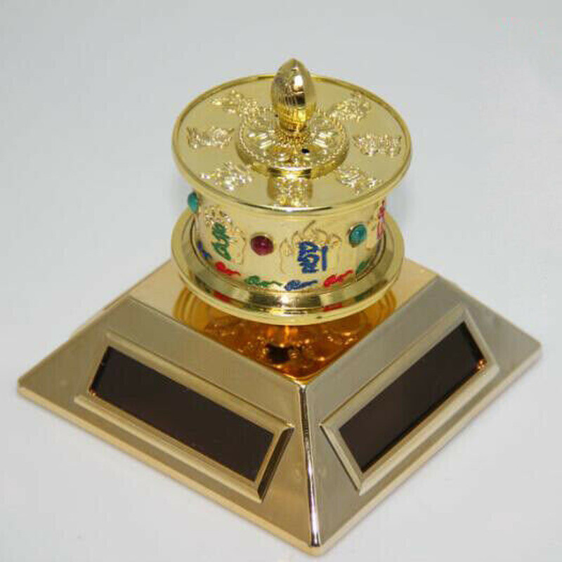 Solar Buddhist OM MANI 6 Mantra Prayer Wheel Energy FENG SHUI from Tibetan