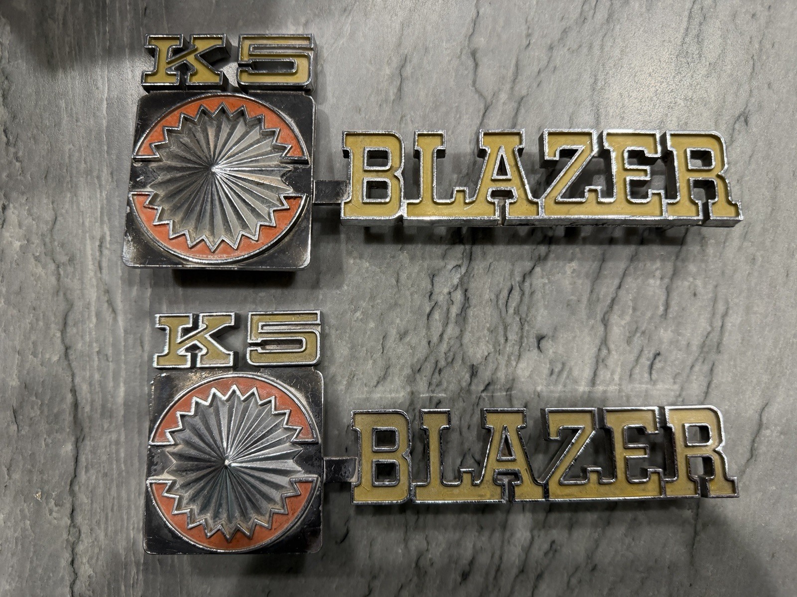 NOS New Old Stock OEM  K5 Blazer Fender Emblems 1976-80 #349697 CHEVY K5 BLAZER