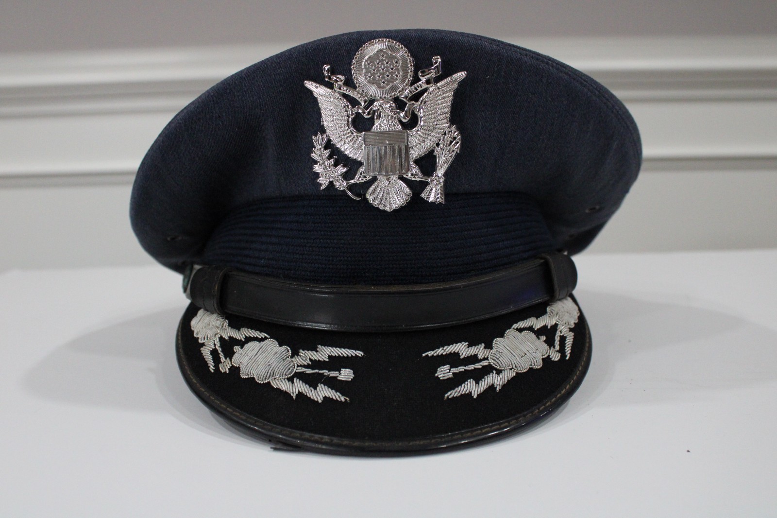 Vintage USAF Dress Blue Cap Flight Ace Col Jos. B McShane Hat 7 3/8 As Is