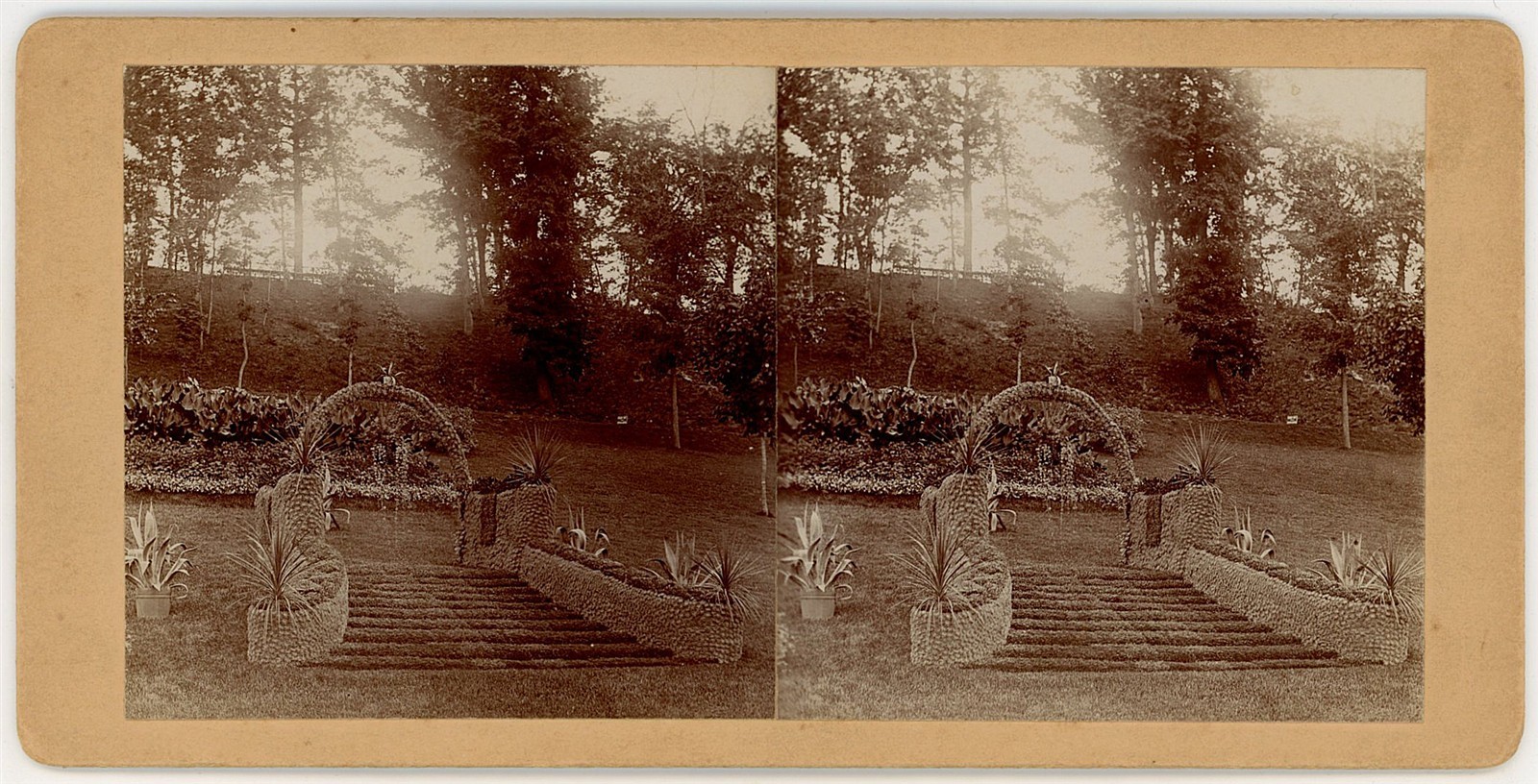 MICHIGAN STEREOVIEW - Grand Rapids - John Ball Park - CE Walter 1890s RARE