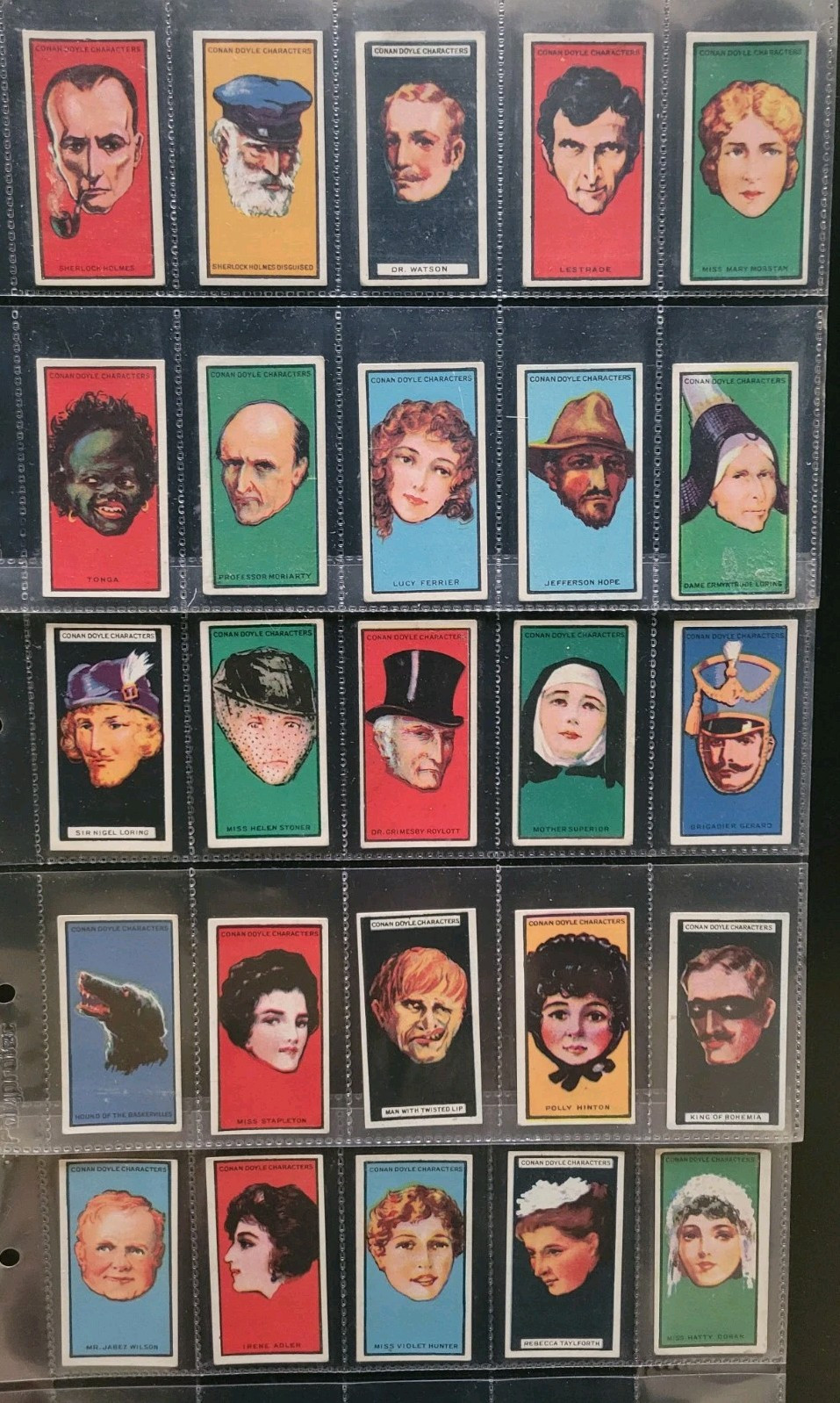 1923 Turf Cigarettes - Sherlock Holmes Tobacco Cards - Complete Set of 25