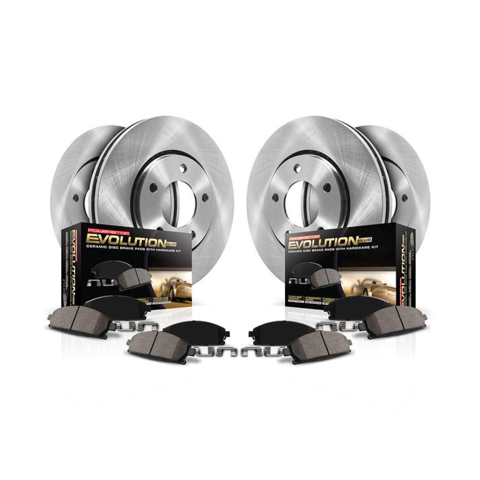 PowerStop Front and Rear Brake Kit for Honda Civic 2006-11 - Z17 Ceramic Brak...