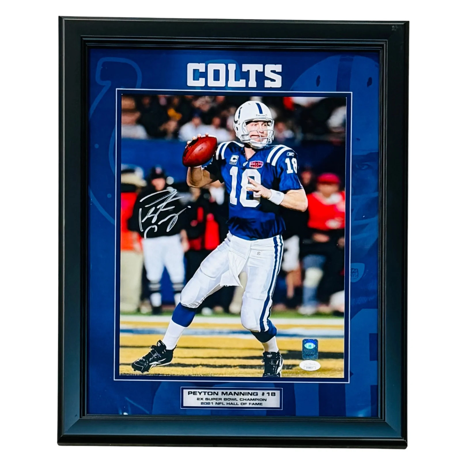 Peyton Manning Autographed Deluxe Framed Indianapolis Colts 11x14 Photo - JSA