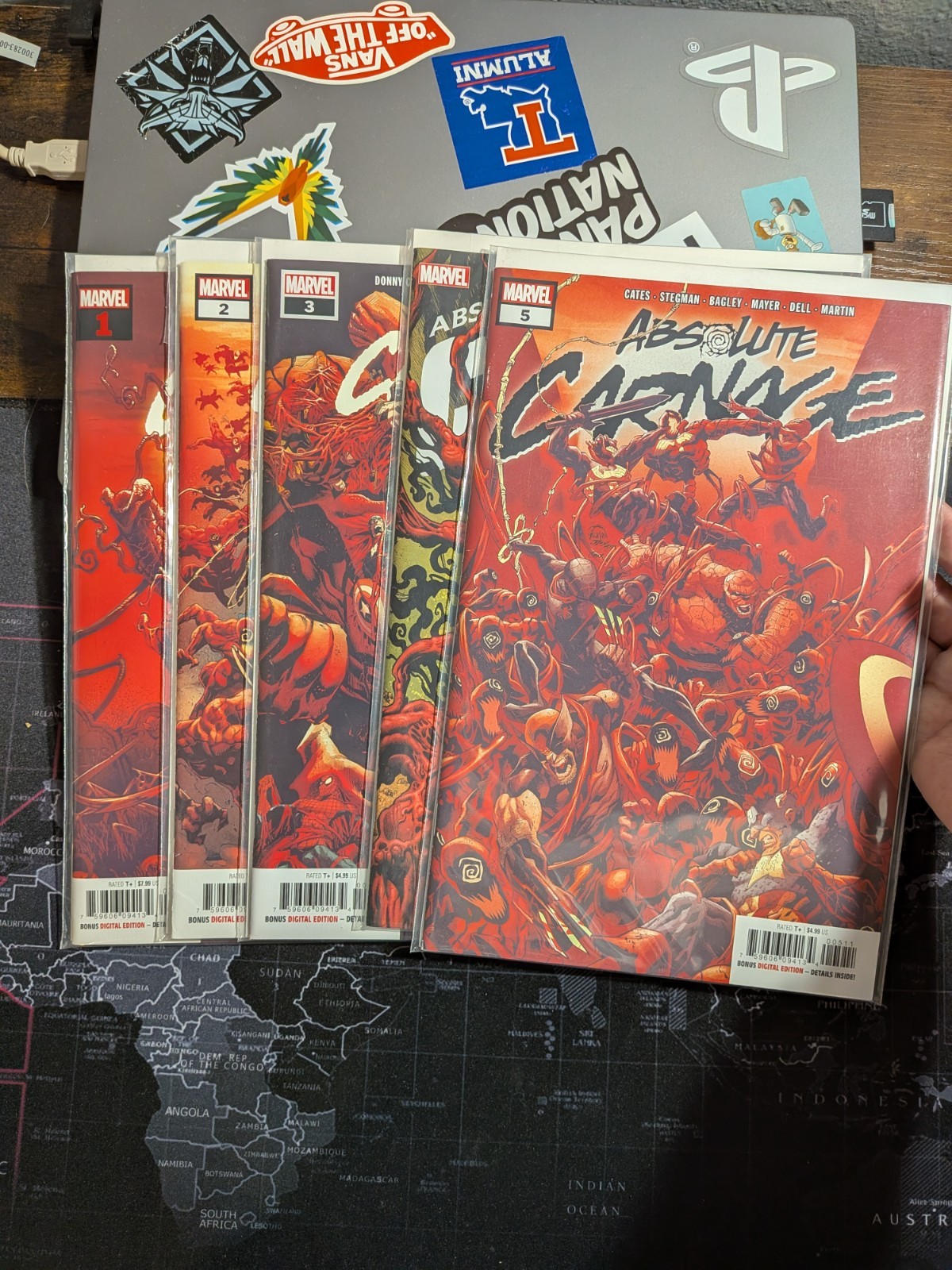 Absolute Carnage 1-5 Donny Cates, Marvel Comics. 1, 2, 3, 4(Variant), 5. 