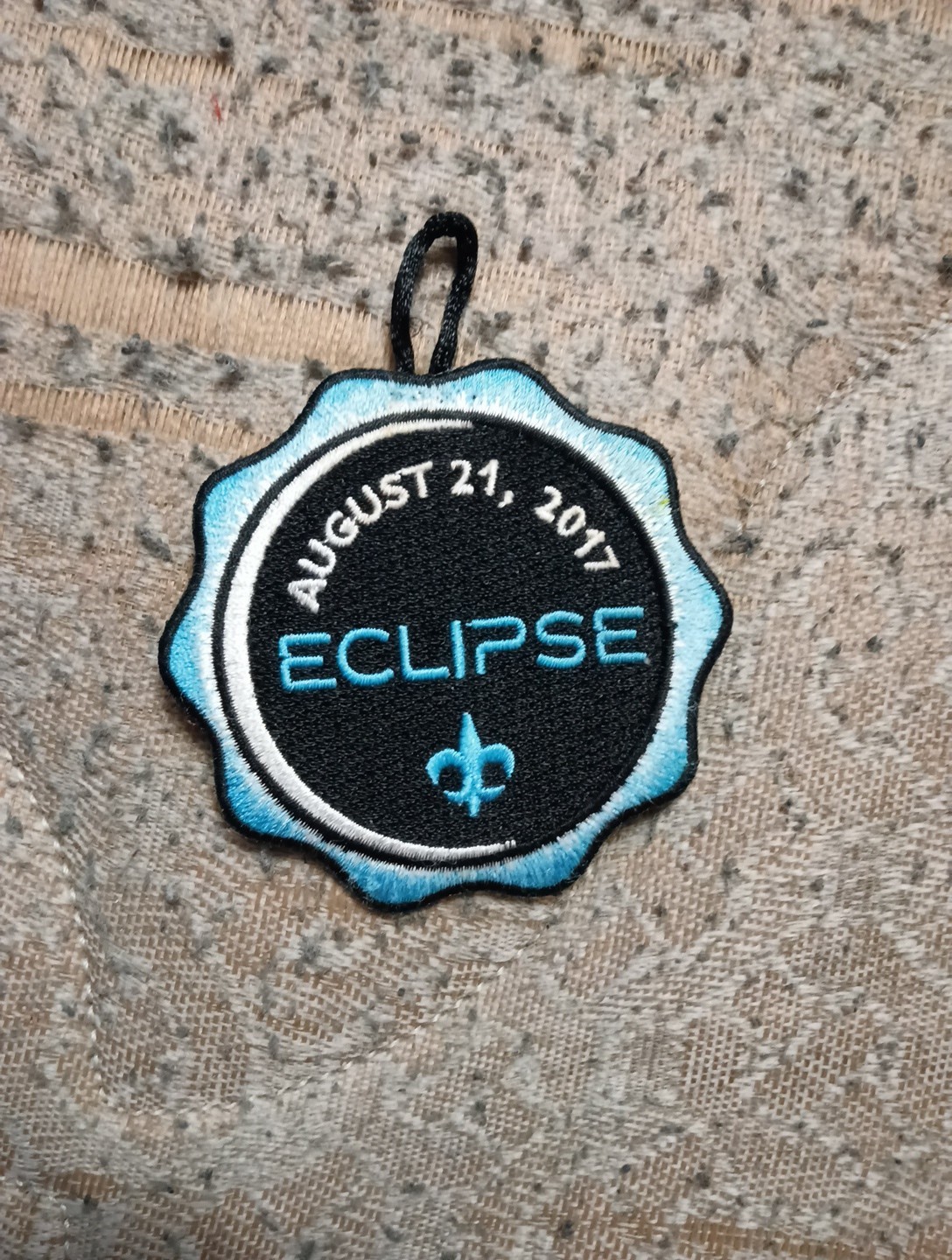 Scouts BSA Lunar Eclipse Glow In The Dark Patch April 2024 Boy Scouts
