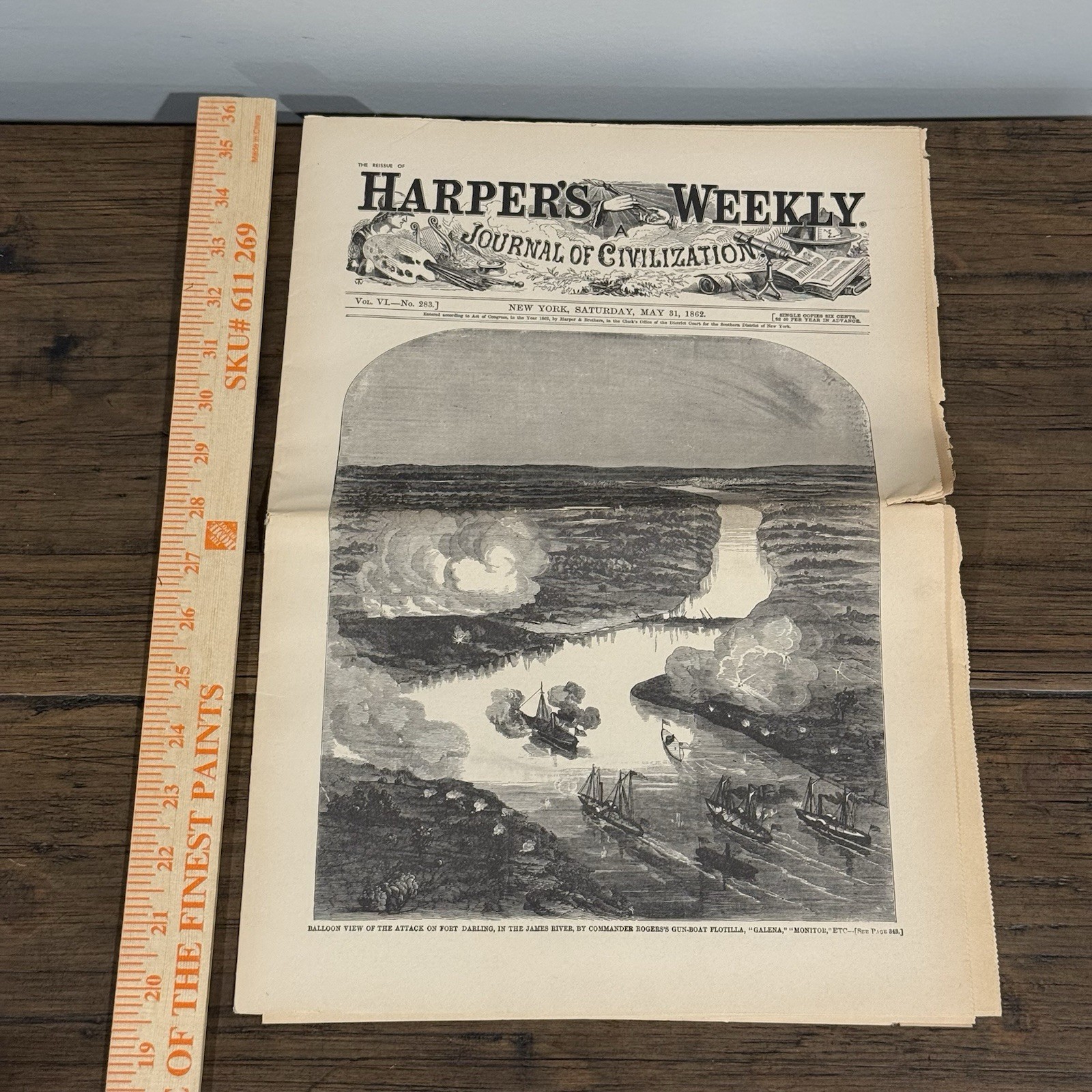 HARPER’S WEEKLY, NEW YORK, May 31, 1862– Vol VI. No. 283 Great Advertisement