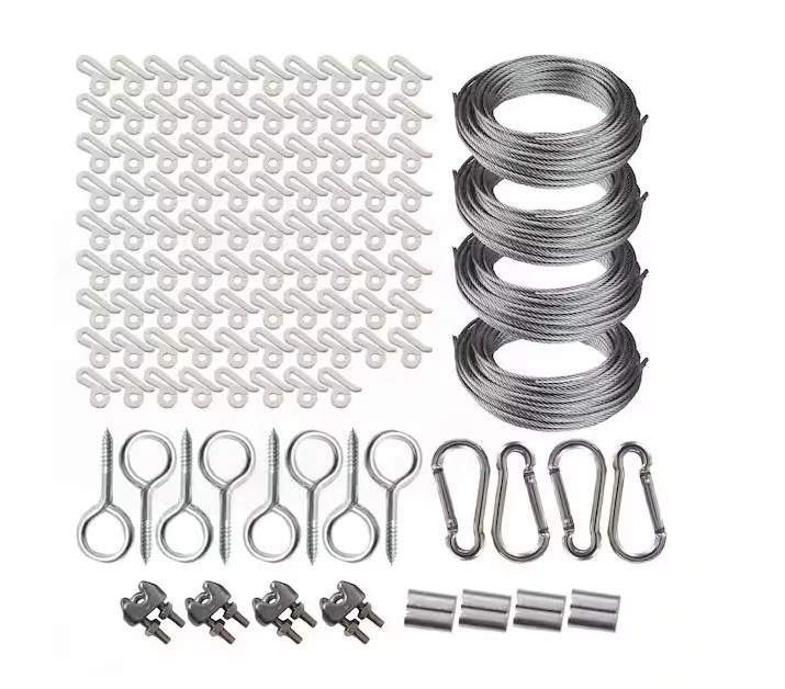 200 ft. ProDec Complete Cable Wire Outdoor Patio Light Kit
