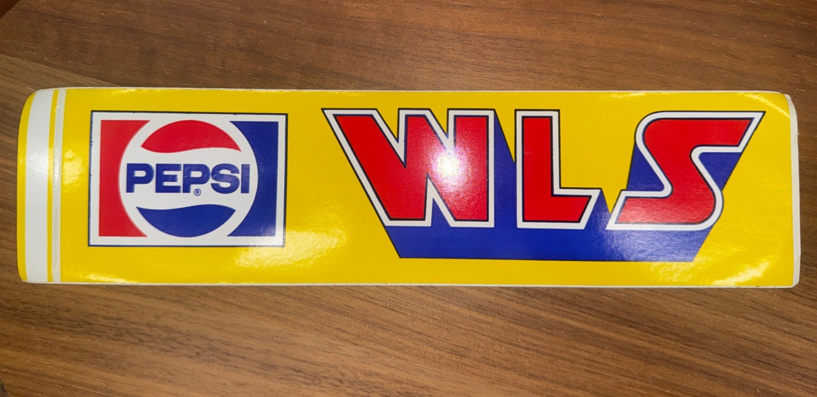 Vintage PEPSI WLS Chicago 890 AM Bumper Sticker Radio Cola Promo 1980s