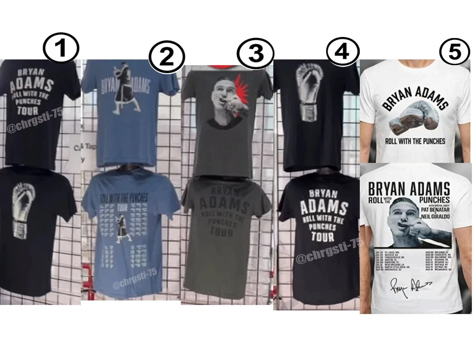 Bryan Adams Roll With The Punches Concert Tour 2026 Tour Merch T Shrt