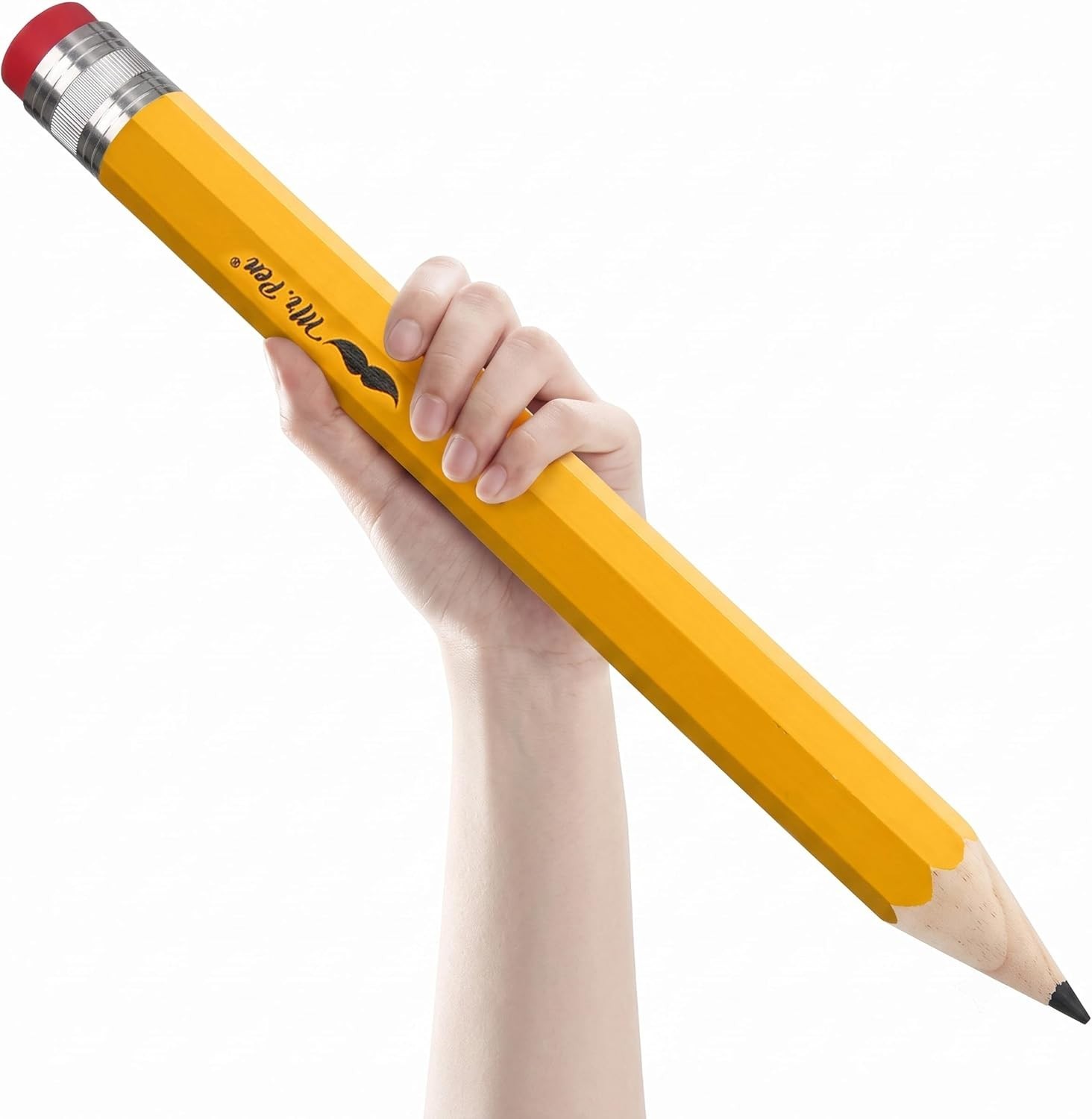 - Wooden Jumbo Pencil, 14 Inch, Jumbo Wooden Big | Novelty Pencil with Cap for K