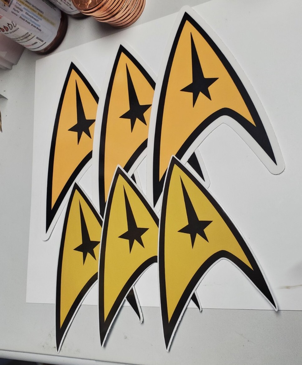 STAR TREK STICKERS 6 PACK LOT VINTAGE RETRO LOOKING 